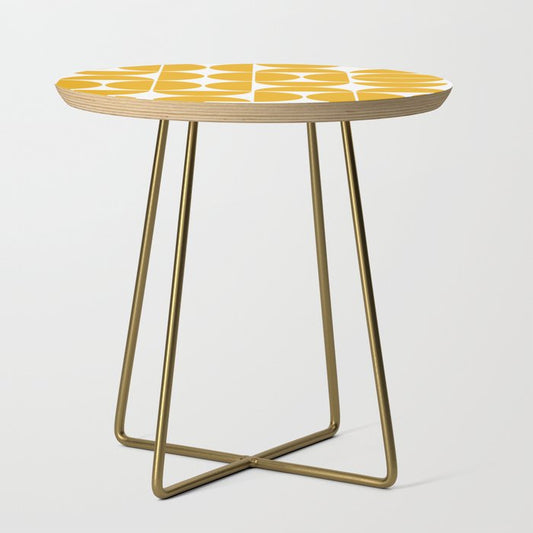 Mid Century Modern Geometric 04 Yellow Side Table Gallery Image 1