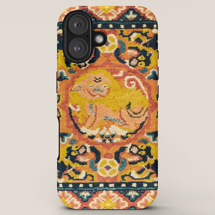 Shigatse Khagangma Antique Tibetan Seat Mat Print iPhone Case Gallery Image 5