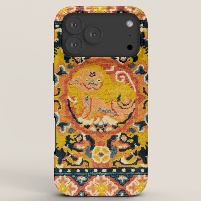 Shigatse Khagangma Antique Tibetan Seat Mat Print iPhone Case Gallery Image 8