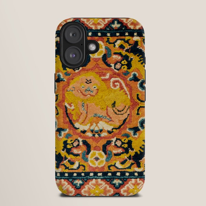 Shigatse Khagangma Antique Tibetan Seat Mat Print iPhone Case Gallery Image 9