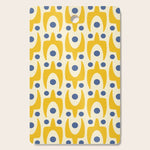 Mid Century Modern Abstract Pattern 641 Googie Yellow and Blue Cutting Board Gallery Image 1