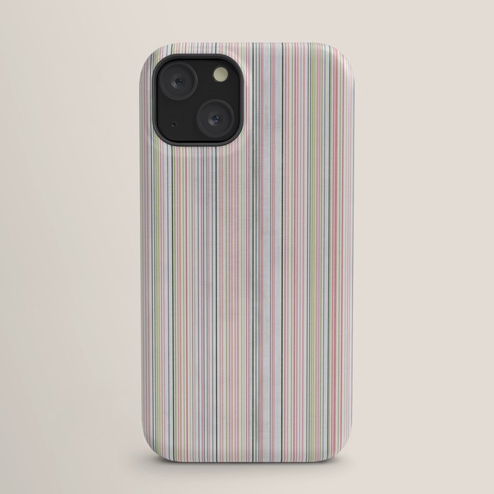Vintage Pastel Striped Pattern Soft Aesthetic iPhone Case Gallery Image 17