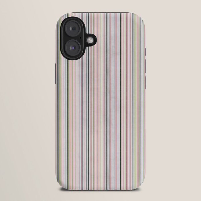 Vintage Pastel Striped Pattern Soft Aesthetic iPhone Case Gallery Image 10