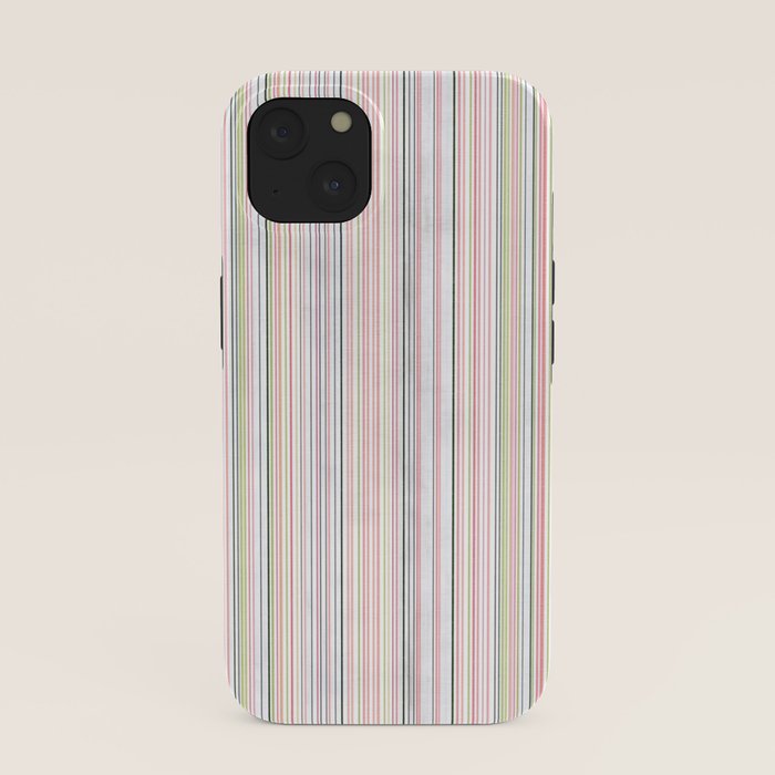 Vintage Pastel Striped Pattern Soft Aesthetic iPhone Case Gallery Image 37