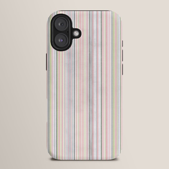 Vintage Pastel Striped Pattern Soft Aesthetic iPhone Case Gallery Image 14