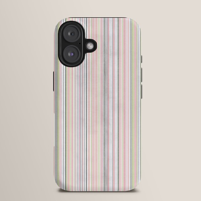 Vintage Pastel Striped Pattern Soft Aesthetic iPhone Case Gallery Image 13