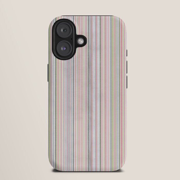 Vintage Pastel Striped Pattern Soft Aesthetic iPhone Case Gallery Image 9