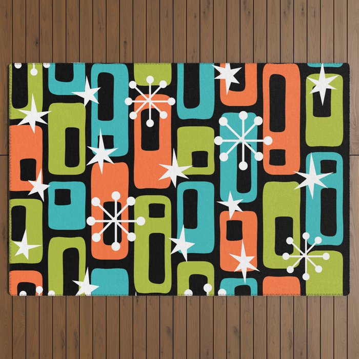 Mid Century Modern Atomic Sparkles 244 Outdoor Rug Gallery Image 3