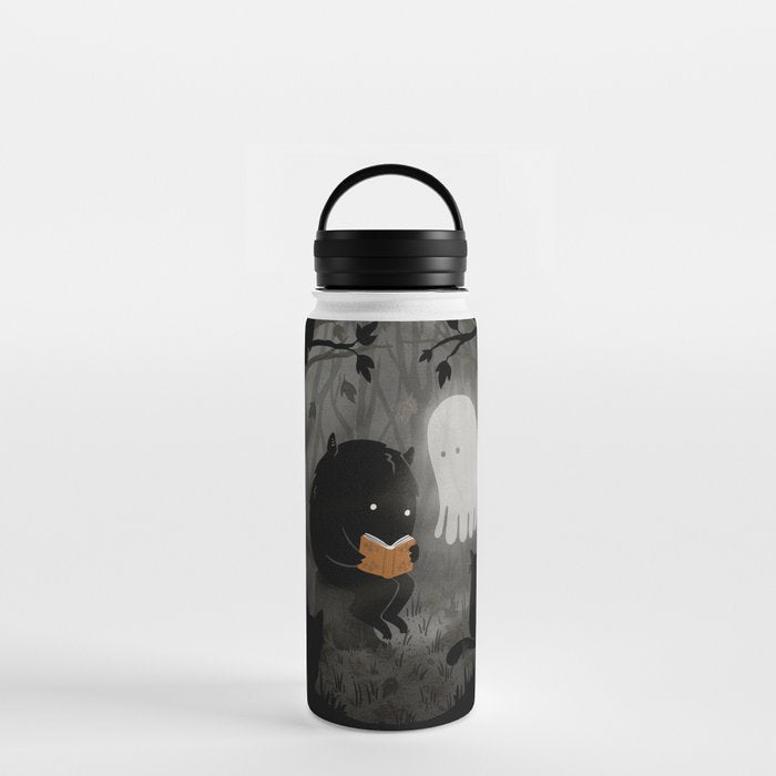 A Quiet Spooky Spot (Book Reading Monster) Water Bottle Gallery Image 3