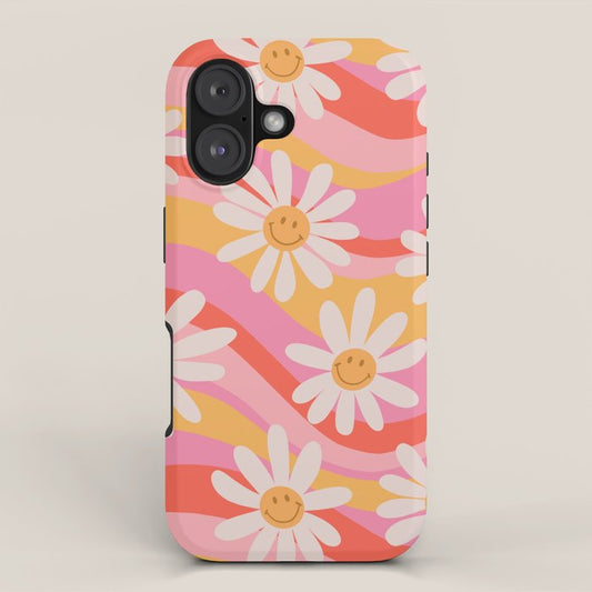 Wavy Daisies iPhone Case Gallery Image 1