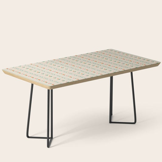 Vintage colorful flower stripe art pattern Coffee Table Gallery Image 1