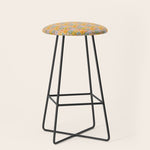 Fun colorful vintage children art mosaic pattern Stool Gallery Image 1