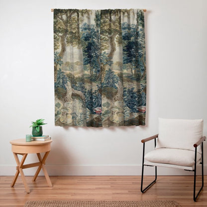 Antique 18th Century Flemish Verdure Tapestry Window Curtain Gallery Image 3