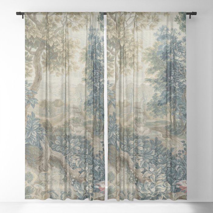 Antique 18th Century Flemish Verdure Tapestry Window Curtain Gallery Image 21