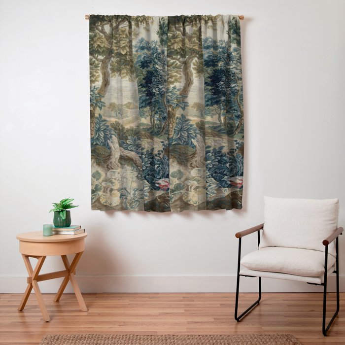 Antique 18th Century Flemish Verdure Tapestry Window Curtain Gallery Image 7