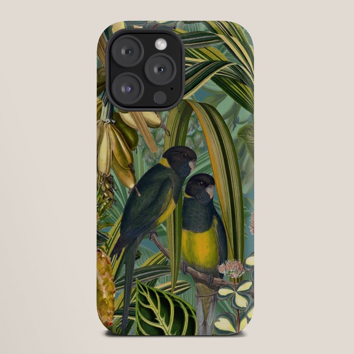 Vintage & Shabby Chic - Green Tropical Bird Flower Garden iPhone Case Gallery Image 20