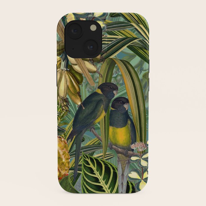 Vintage & Shabby Chic - Green Tropical Bird Flower Garden iPhone Case Gallery Image 38