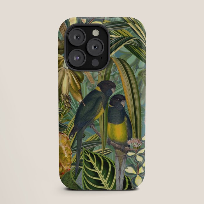 Vintage & Shabby Chic - Green Tropical Bird Flower Garden iPhone Case Gallery Image 19