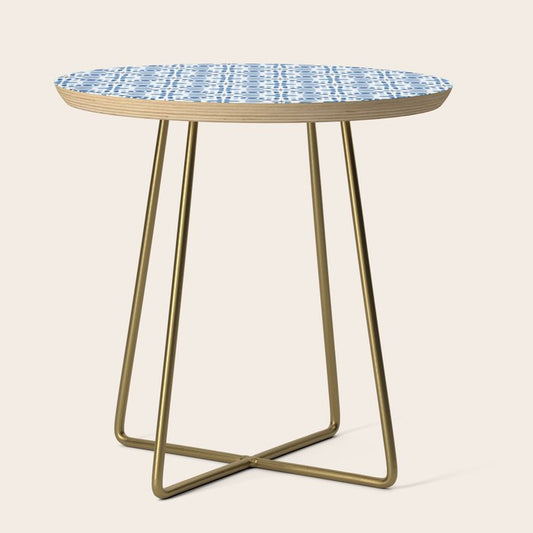 Moroccan patchwork tile - blue Side Table Gallery Image 1