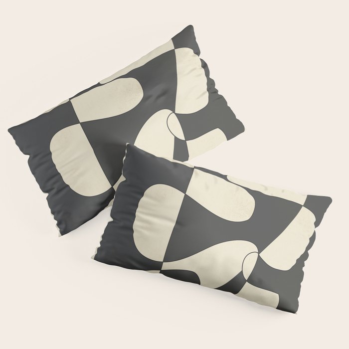 Modern Abstract Contrast - Noir Pillow Sham Gallery Image 4