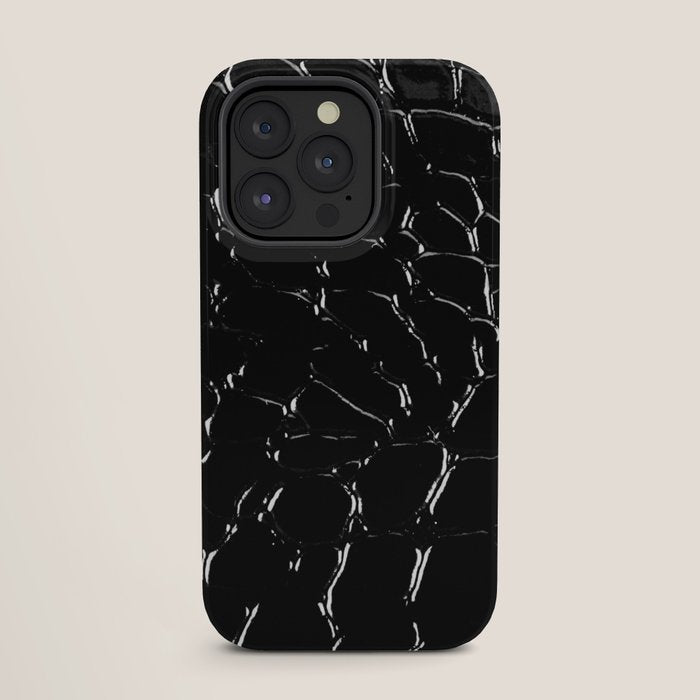 Exotic Black Crocodile Patent Leather iPhone Case Gallery Image 27