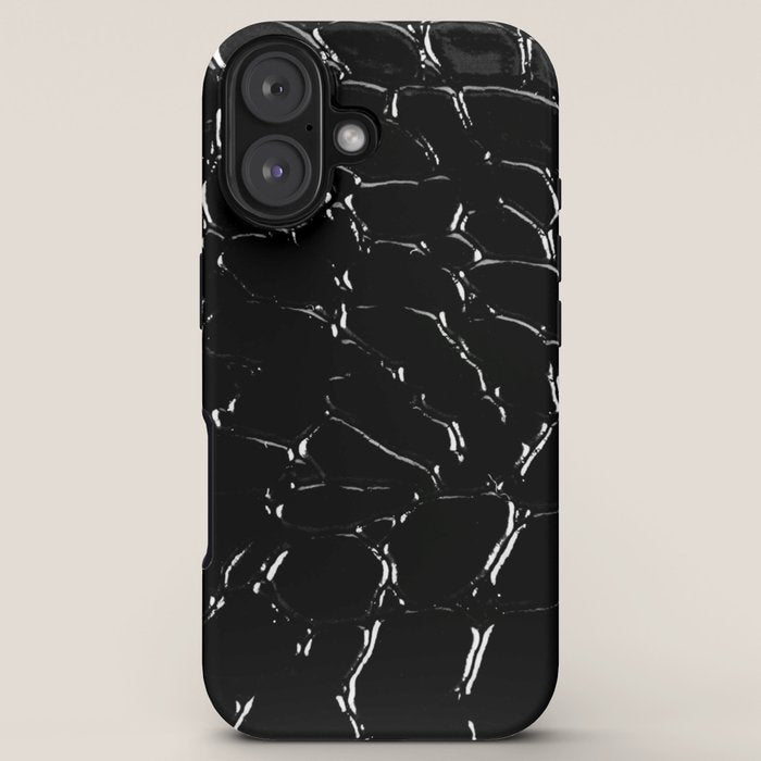 Exotic Black Crocodile Patent Leather iPhone Case Gallery Image 5