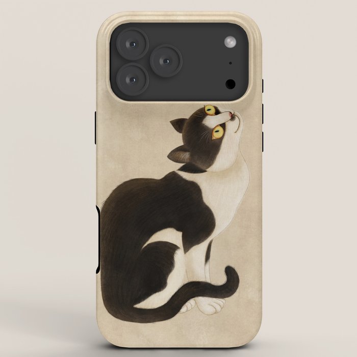 Minhwa: cat & butterfly (Korean traditional/folk art) iPhone Case Gallery Image 8