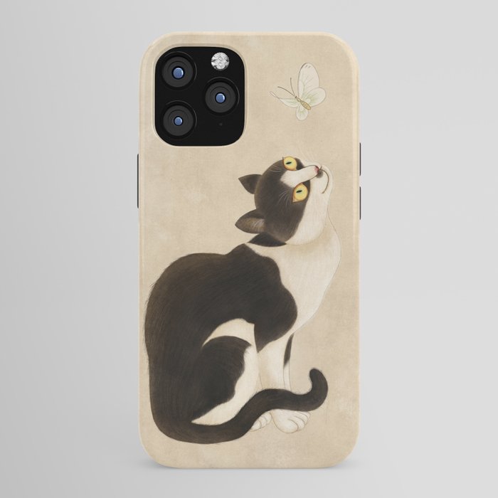 Minhwa: cat & butterfly (Korean traditional/folk art) iPhone Case Gallery Image 43