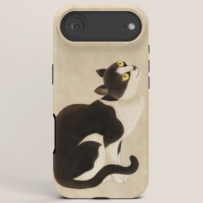 Minhwa: cat & butterfly (Korean traditional/folk art) iPhone Case Gallery Image 6