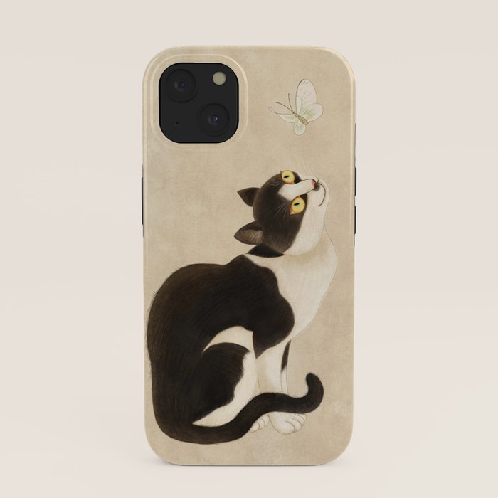 Minhwa: cat & butterfly (Korean traditional/folk art) iPhone Case Gallery Image 37