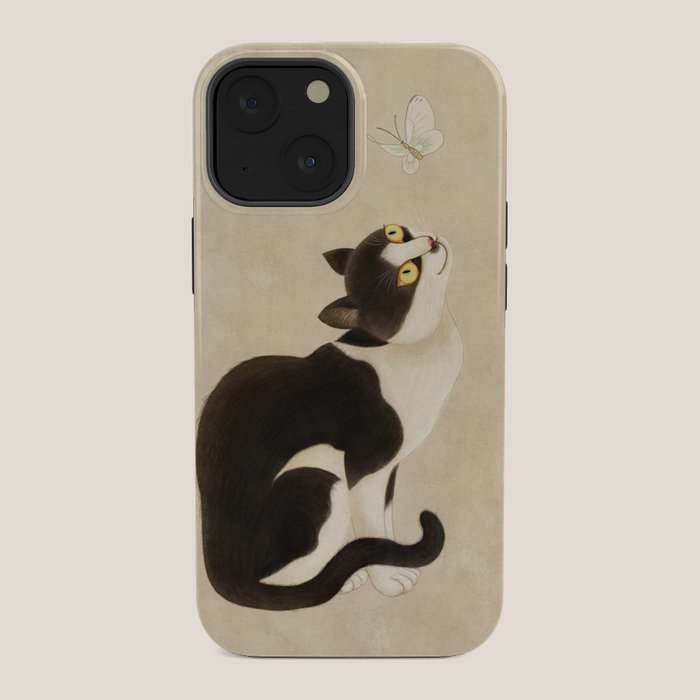 Minhwa: cat & butterfly (Korean traditional/folk art) iPhone Case Gallery Image 34