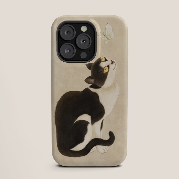 Minhwa: cat & butterfly (Korean traditional/folk art) iPhone Case Gallery Image 19