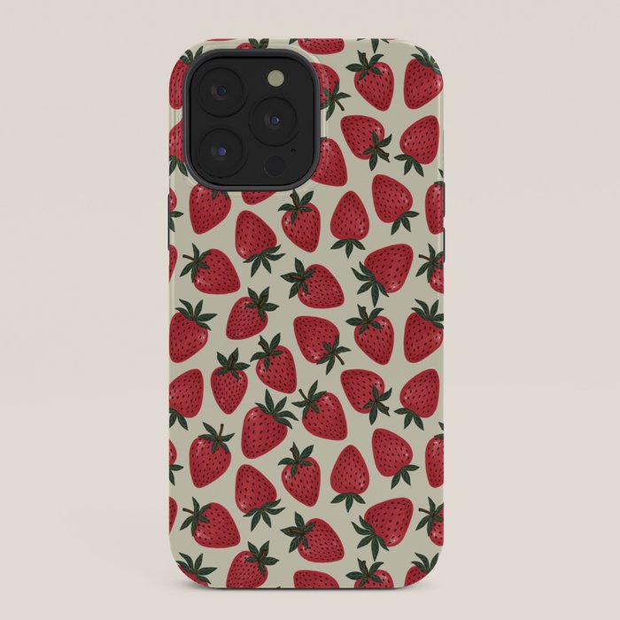 Hand Drawn Vintage Strawberry Pattern iPhone Case Gallery Image 36