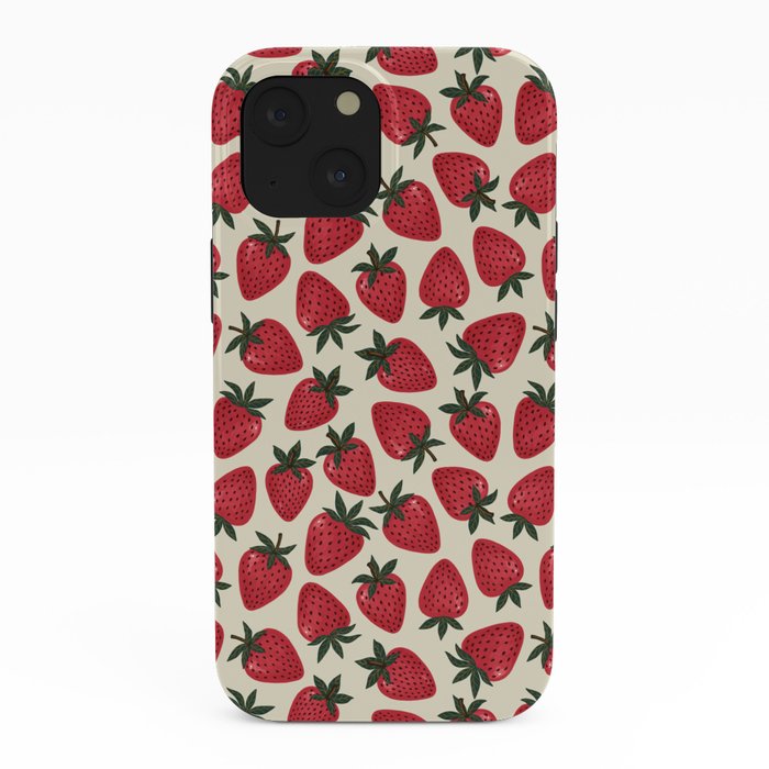Hand Drawn Vintage Strawberry Pattern iPhone Case Gallery Image 38