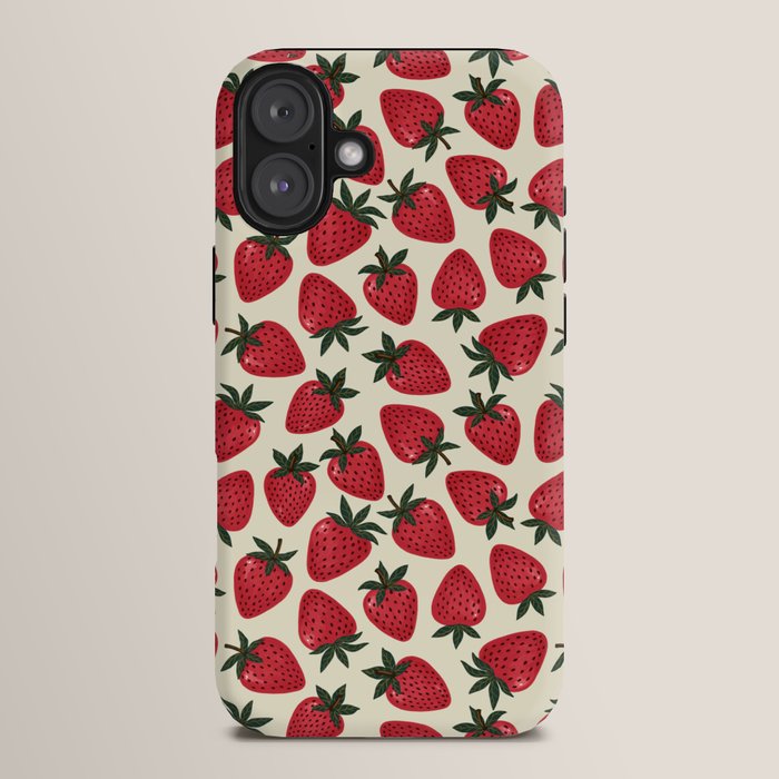 Hand Drawn Vintage Strawberry Pattern iPhone Case Gallery Image 14