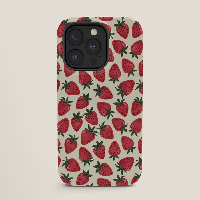 Hand Drawn Vintage Strawberry Pattern iPhone Case Gallery Image 27