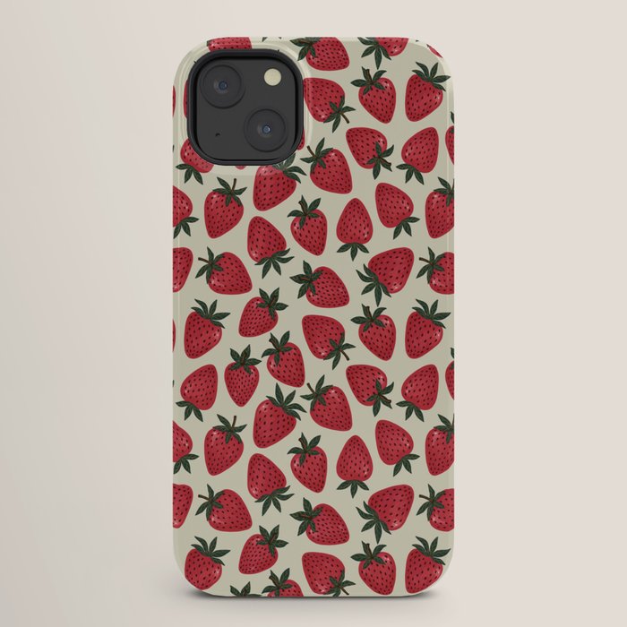 Hand Drawn Vintage Strawberry Pattern iPhone Case Gallery Image 26