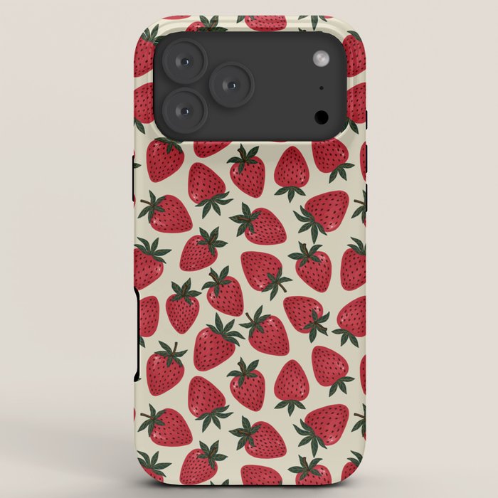 Hand Drawn Vintage Strawberry Pattern iPhone Case Gallery Image 8