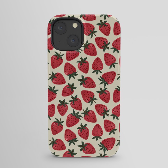 Hand Drawn Vintage Strawberry Pattern iPhone Case Gallery Image 29