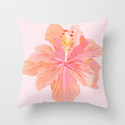 Hibiscus Flower Throw Pillow Gallery Image 2