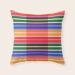 Color Block Stripes Throw Pillow Gallery Image 1