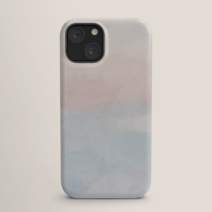Soothing Seas I - Soft Pink and Blue Sunrise Horizon Ocean for Nursery Abstract Coastal Painting Art iPhone Case Gallery Image 17