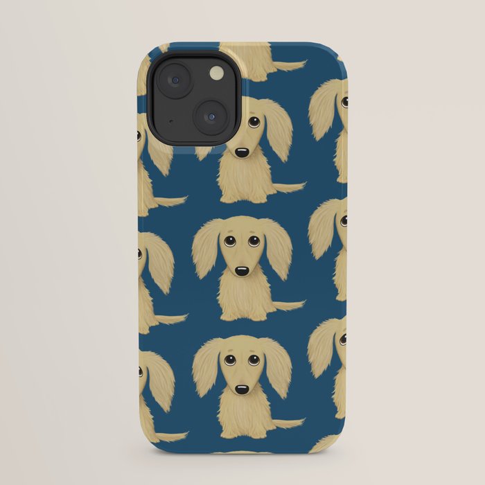 Longhaired Cream Dachshund Cartoon Dog iPhone Case Gallery Image 21