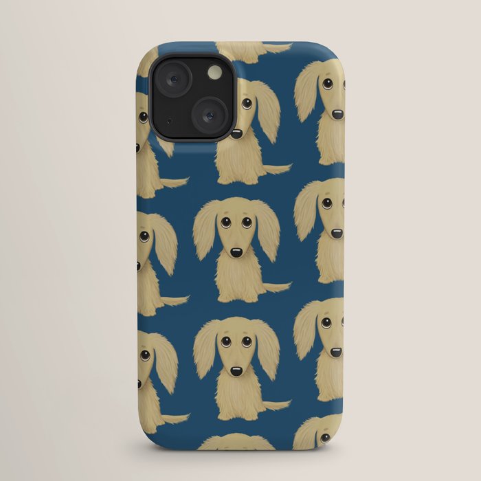 Longhaired Cream Dachshund Cartoon Dog iPhone Case Gallery Image 17