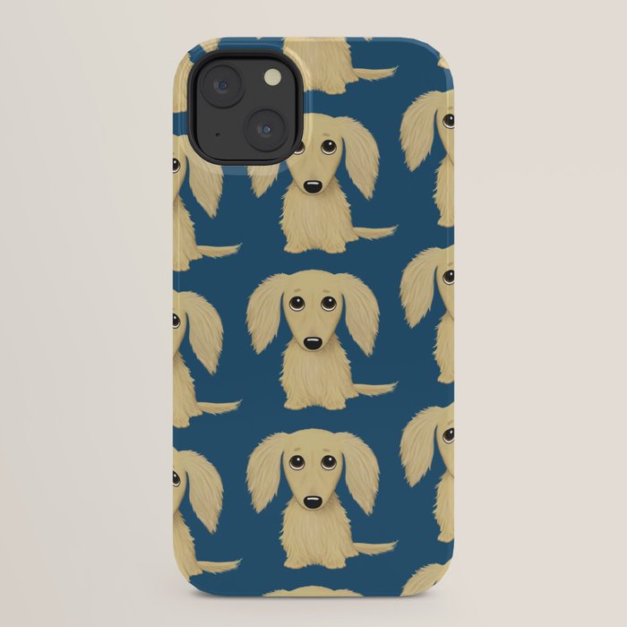 Longhaired Cream Dachshund Cartoon Dog iPhone Case Gallery Image 22