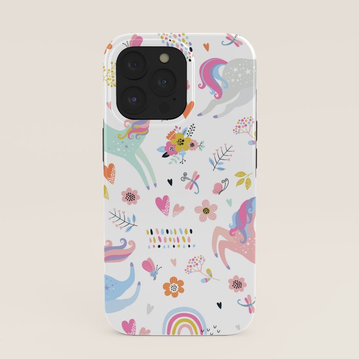 Magical Pastel Unicorn Floral iPhone Case Gallery Image 39