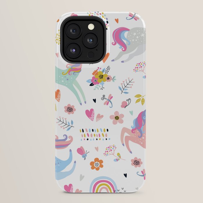 Magical Pastel Unicorn Floral iPhone Case Gallery Image 24
