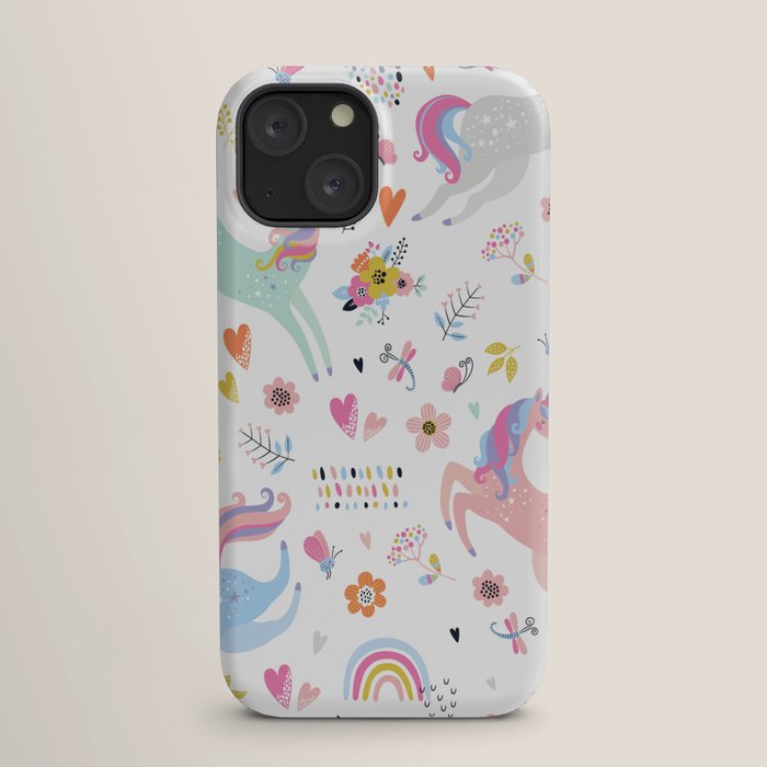 Magical Pastel Unicorn Floral iPhone Case Gallery Image 17