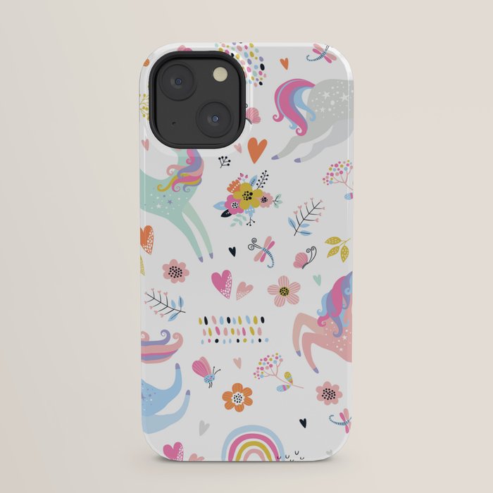 Magical Pastel Unicorn Floral iPhone Case Gallery Image 29