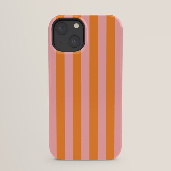 Bold Vertical Stripes Pattern (pink/orange) iPhone Case Gallery Image 29